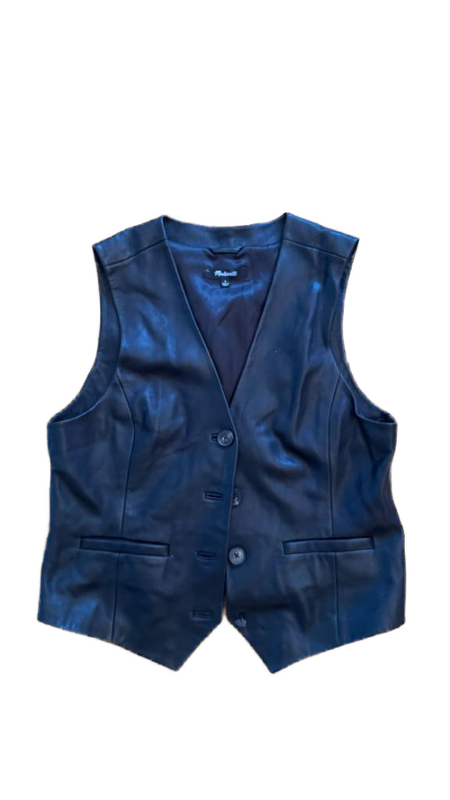 Madewell - Luxe Lamb Leather Vest - Size 4 (Like New)