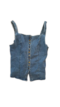 Free People - A Moment In Time - Denim Vest - Size S (Like New)