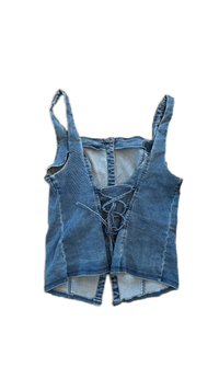 Free People - A Moment In Time - Denim Vest - Size S (Like New)