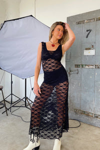 In Another Life Black Lace Maxi Dress - FINAL SALE