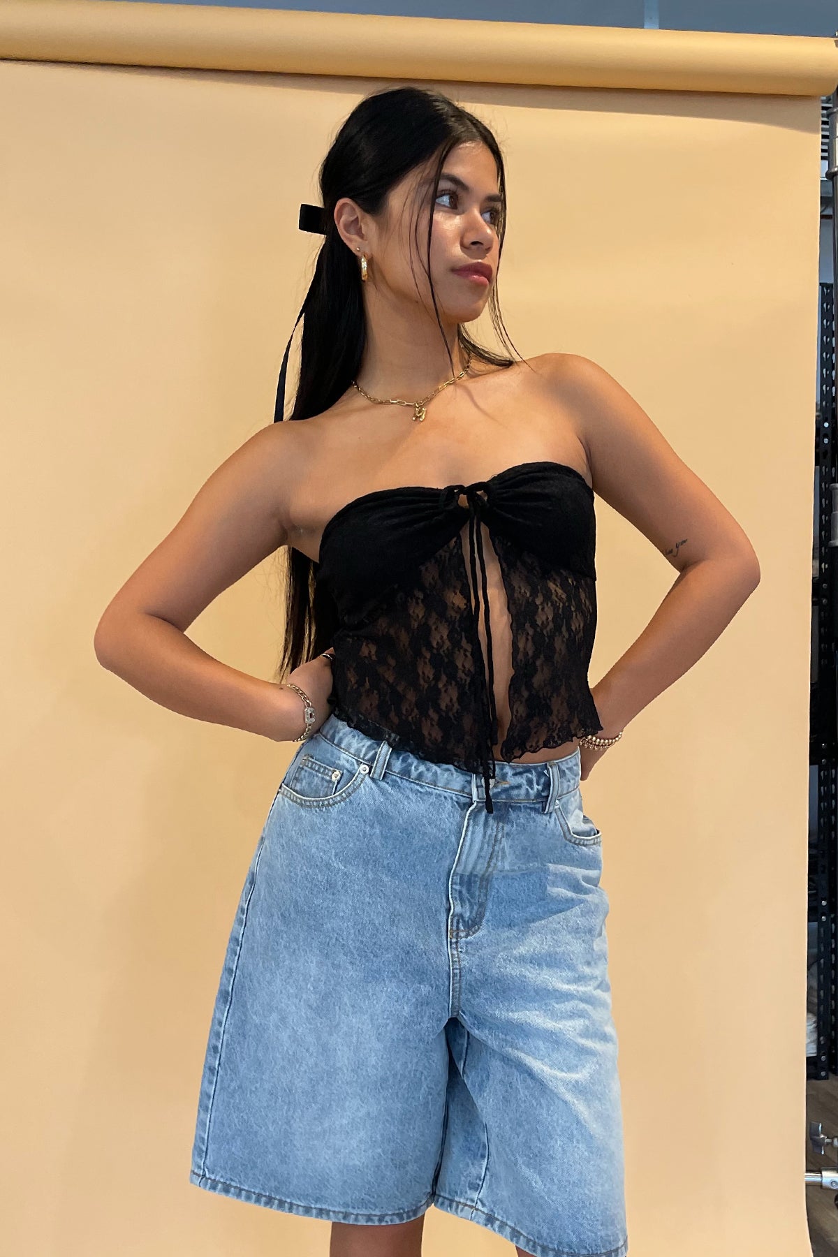 Pretty Woman Black Lace Tube Top - FINAL SALE