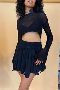 Easy Choice Black Asymmetrical Hem Skirt - FINAL SALE