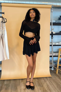 Easy Choice Black Asymmetrical Hem Skirt - FINAL SALE