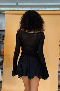 Easy Choice Black Asymmetrical Hem Skirt - FINAL SALE