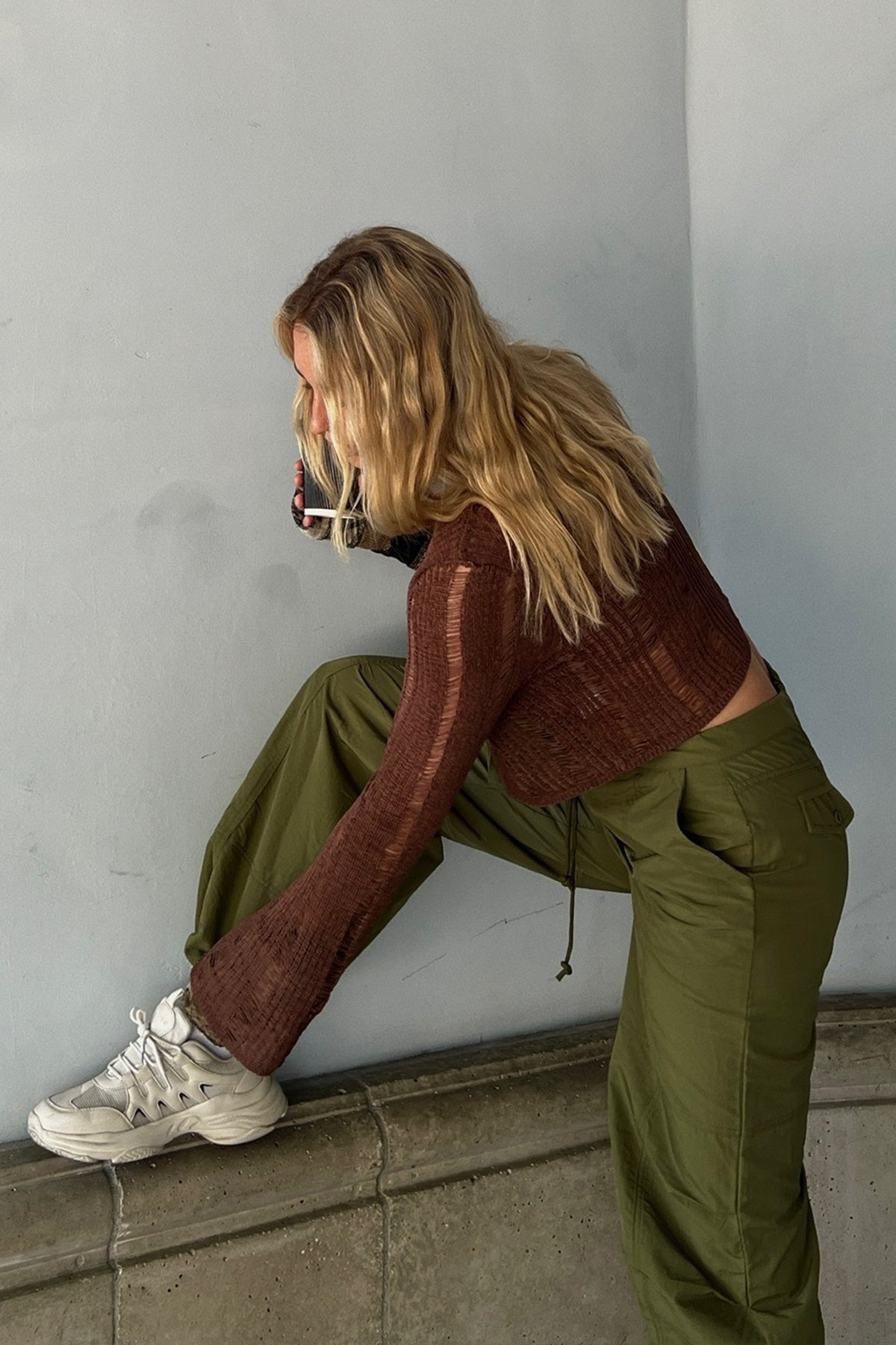 Style File Olive Parachute Pants - FINAL SALE