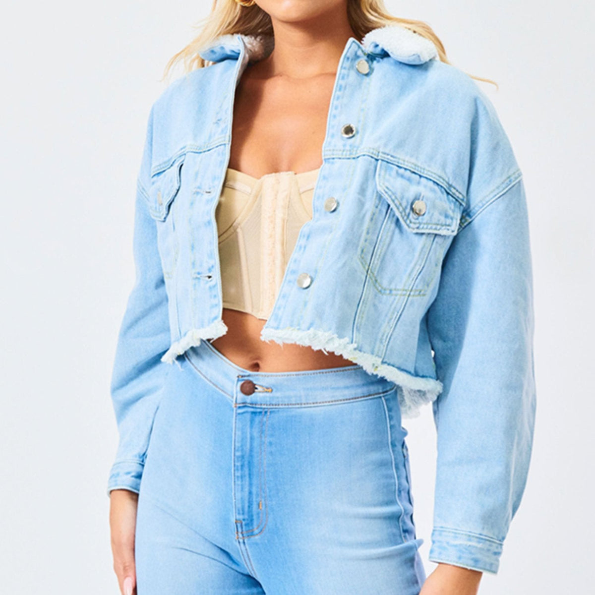 Dominique Denim Sherpa Jacket - FINAL SALE