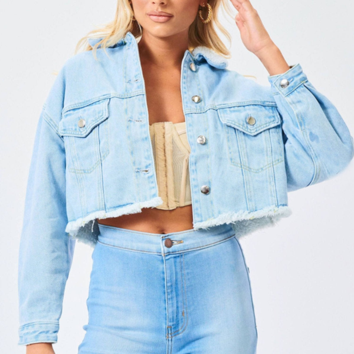 Dominique Denim Sherpa Jacket - FINAL SALE