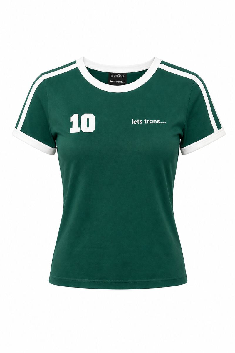 iets frans - Green Sporty Top - T Shirt - Size M (Gently Used)