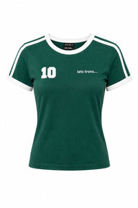 iets frans - Green Sporty Top - T Shirt - Size M (Gently Used)
