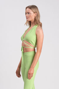 That's So 70s Green Zig Zag Knit Tank - FINAL SALE