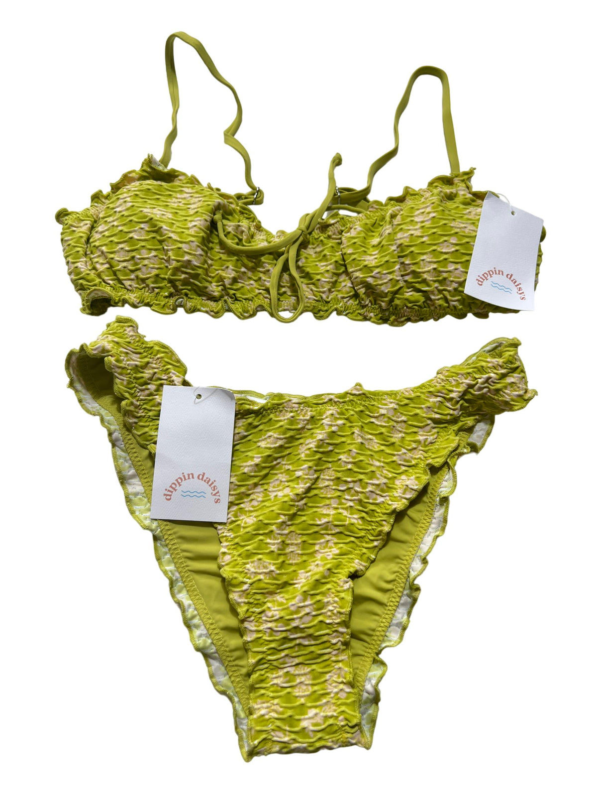 Dippin' Daisy's - Green Floral Bikini - New With Tags