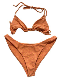 Leni Swims - Orange Paisley Bikini Set