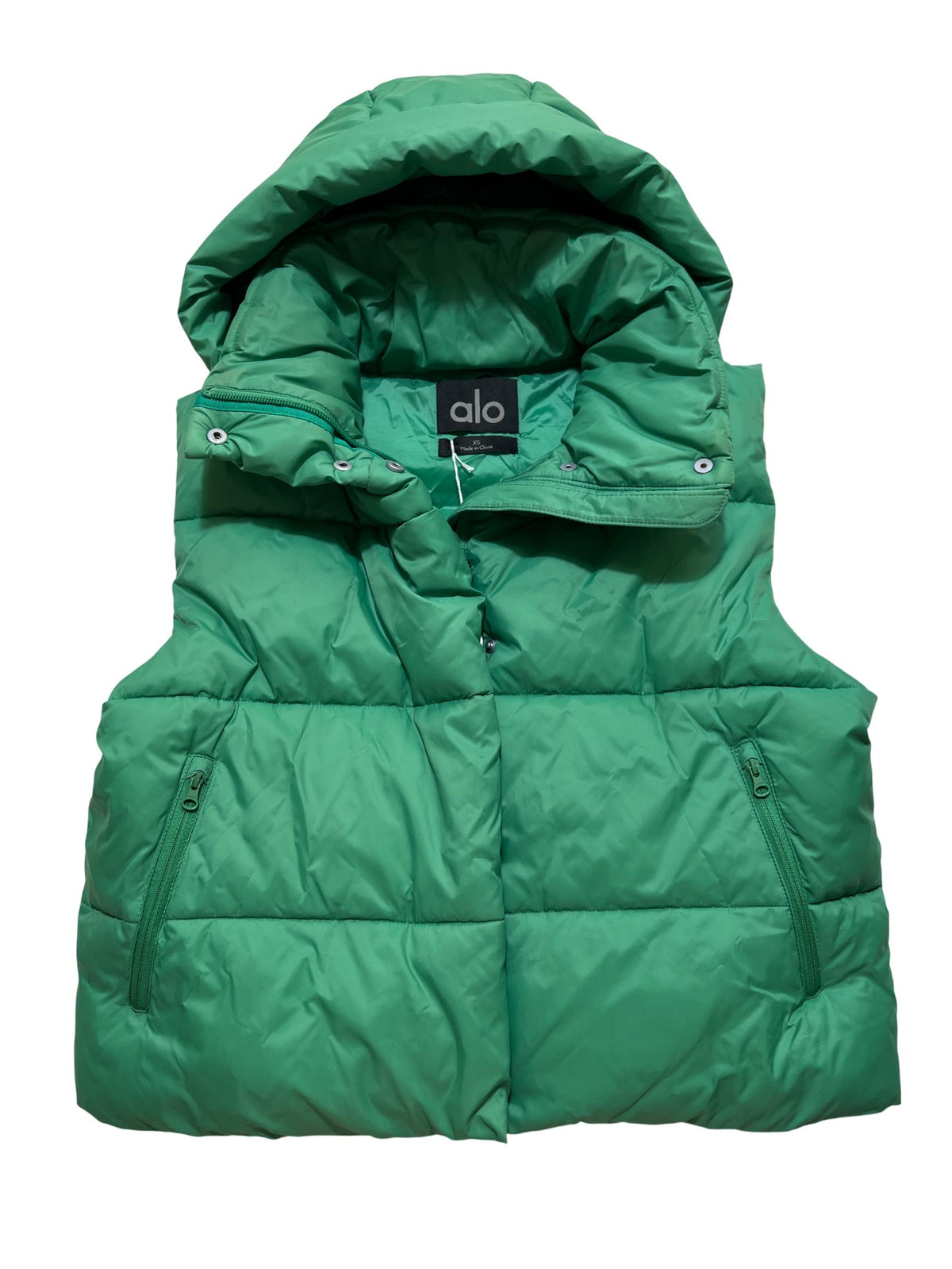 Alo - Green "Gold Rush" Puffer Vest