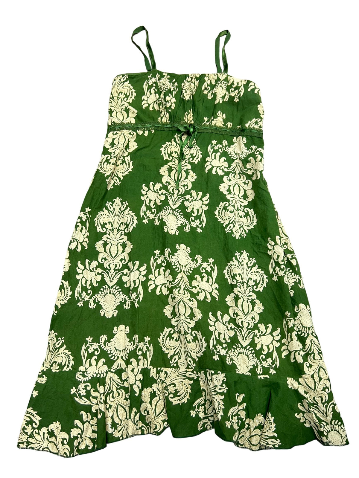 Real Clothing Co - Green Floral Knee Length Dress