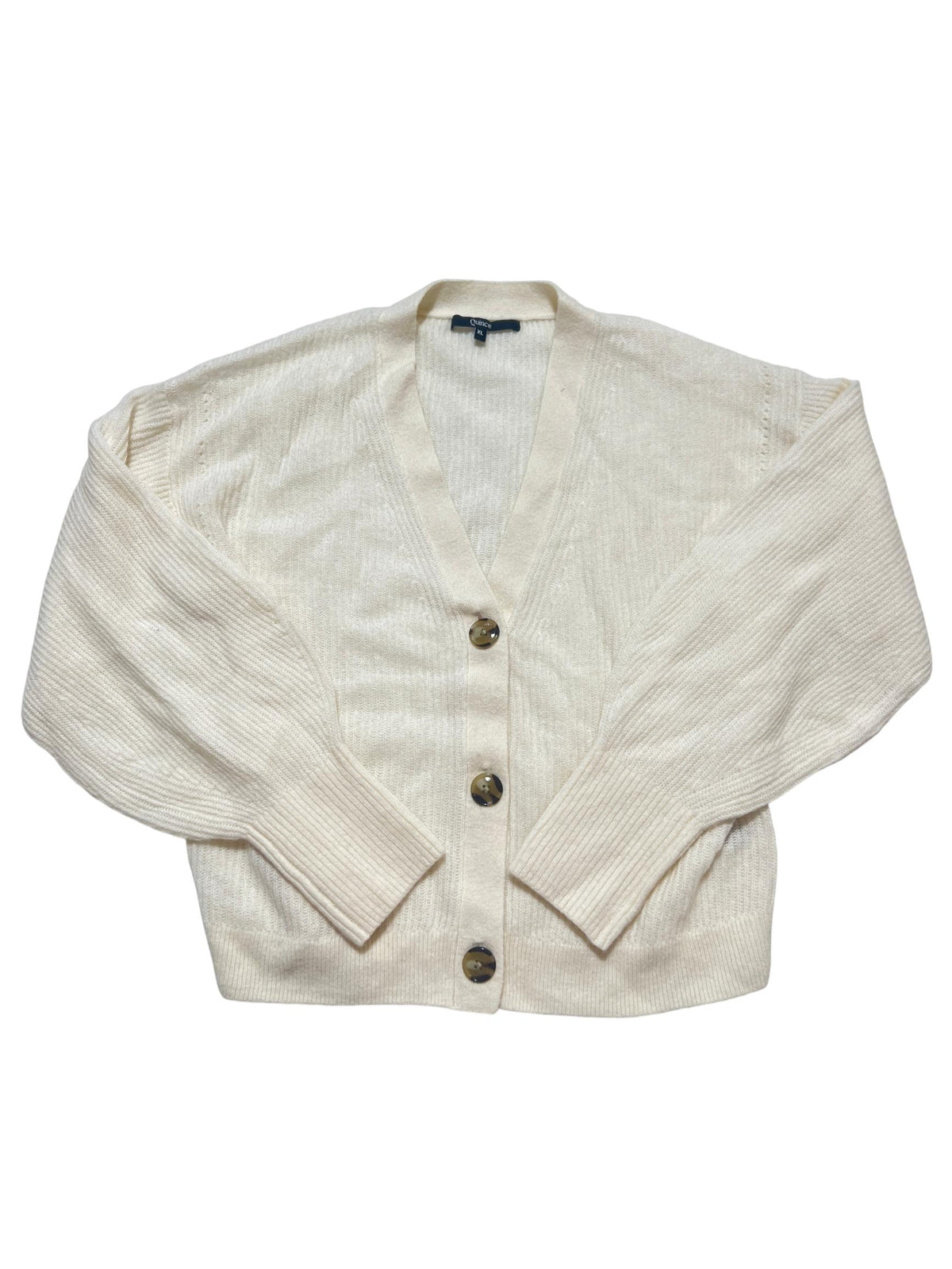 Quince - White Cardigan