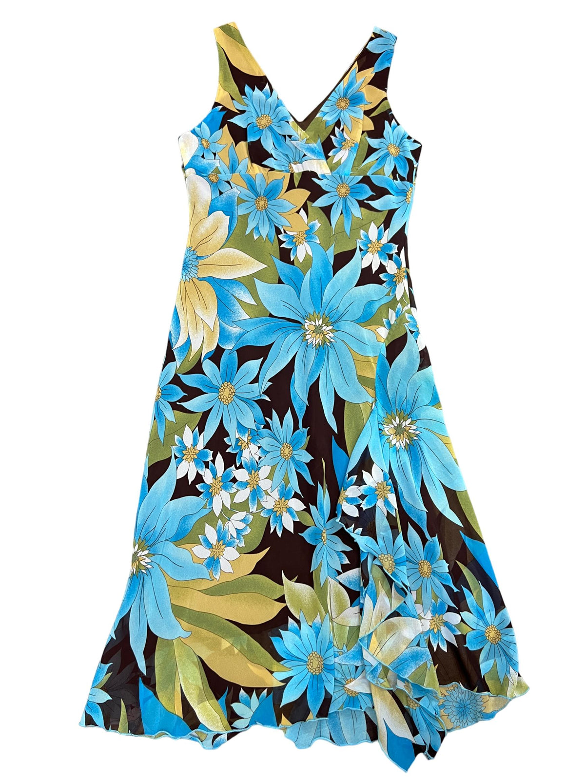 Have - Blue Floral Knee Length Dress