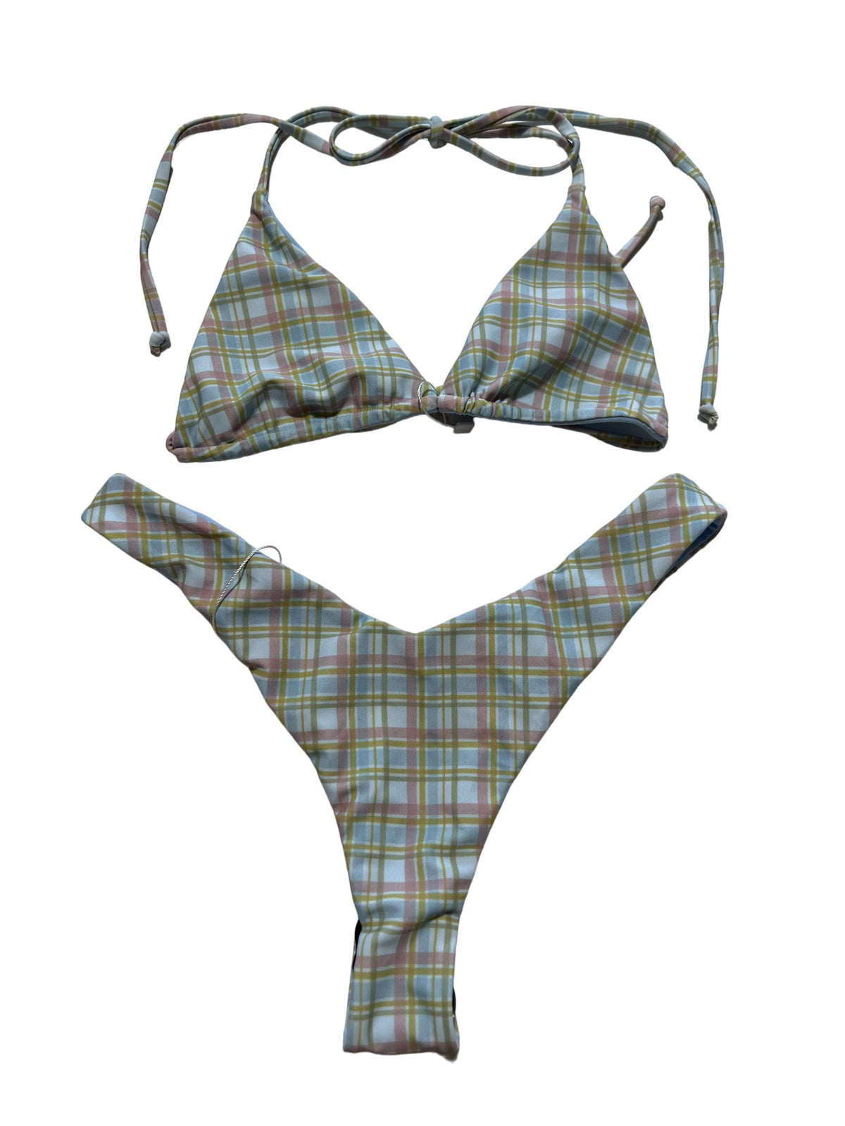 Lahea - Blue Checkered Bikini Set - NEW WITH TAGS