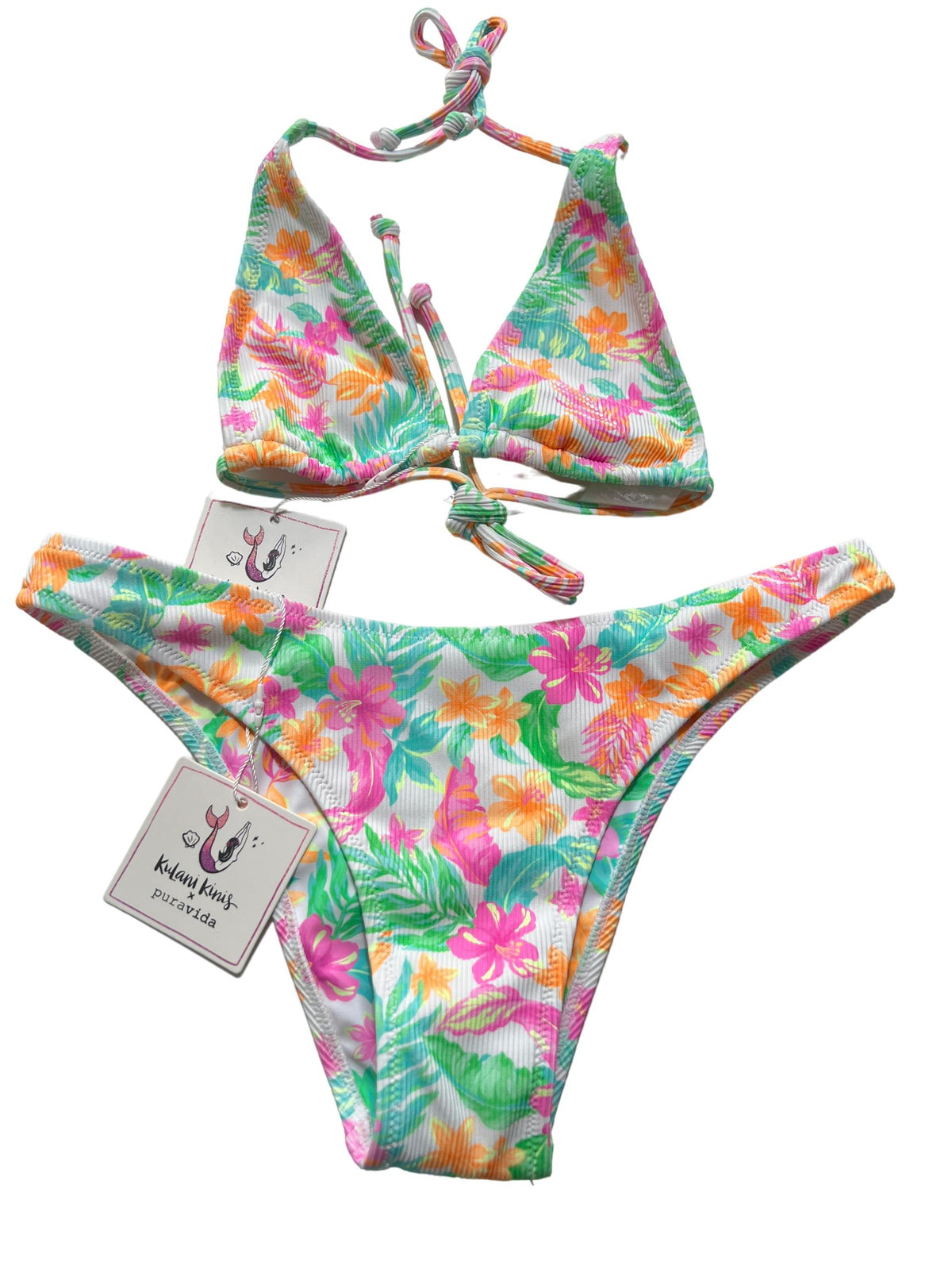 Kulani Kinis - Multi Floral Bikini - New With Tags