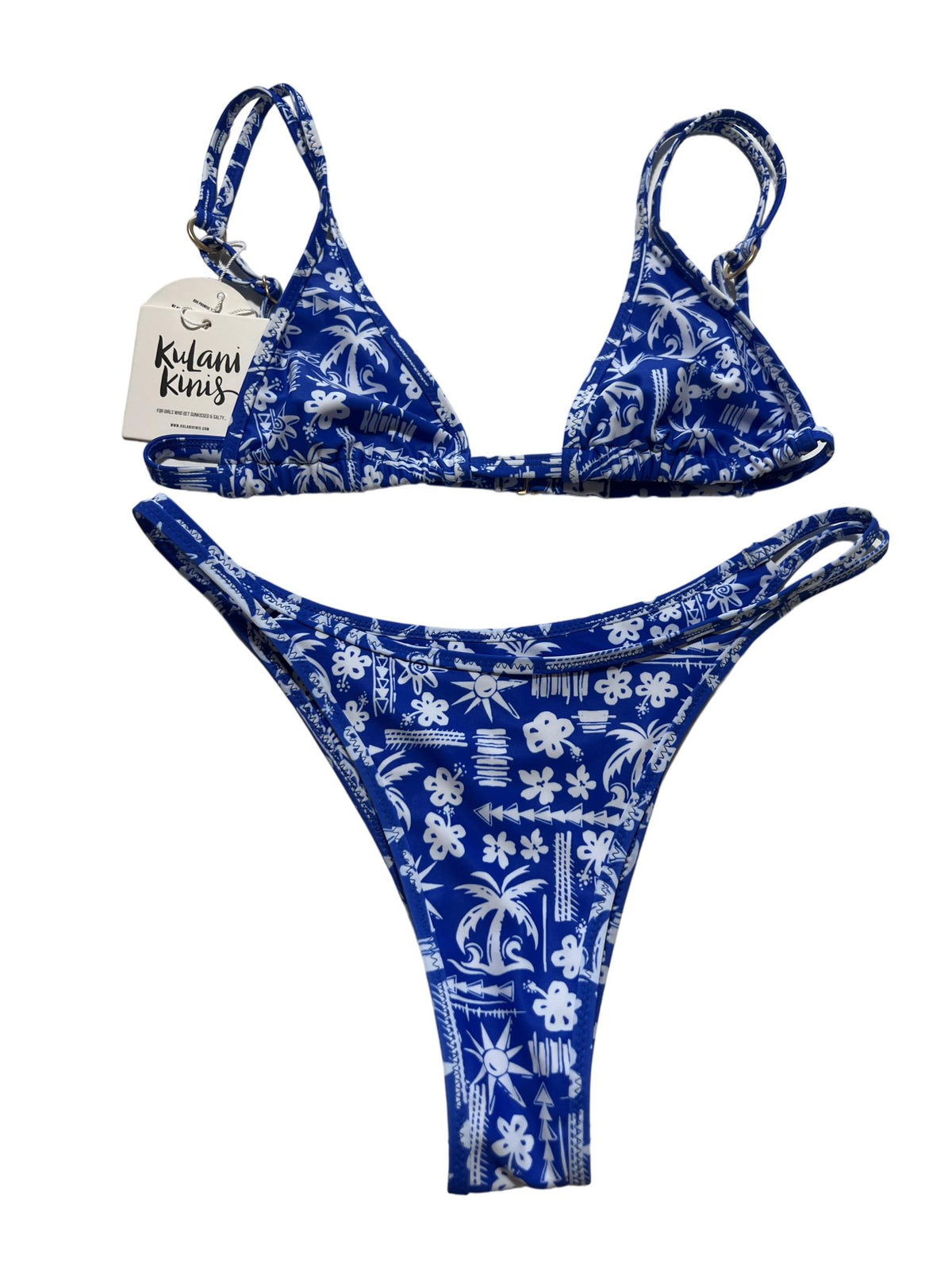 Kulani Kinis - Blue Floral Bikini - NEW WITH TAGS