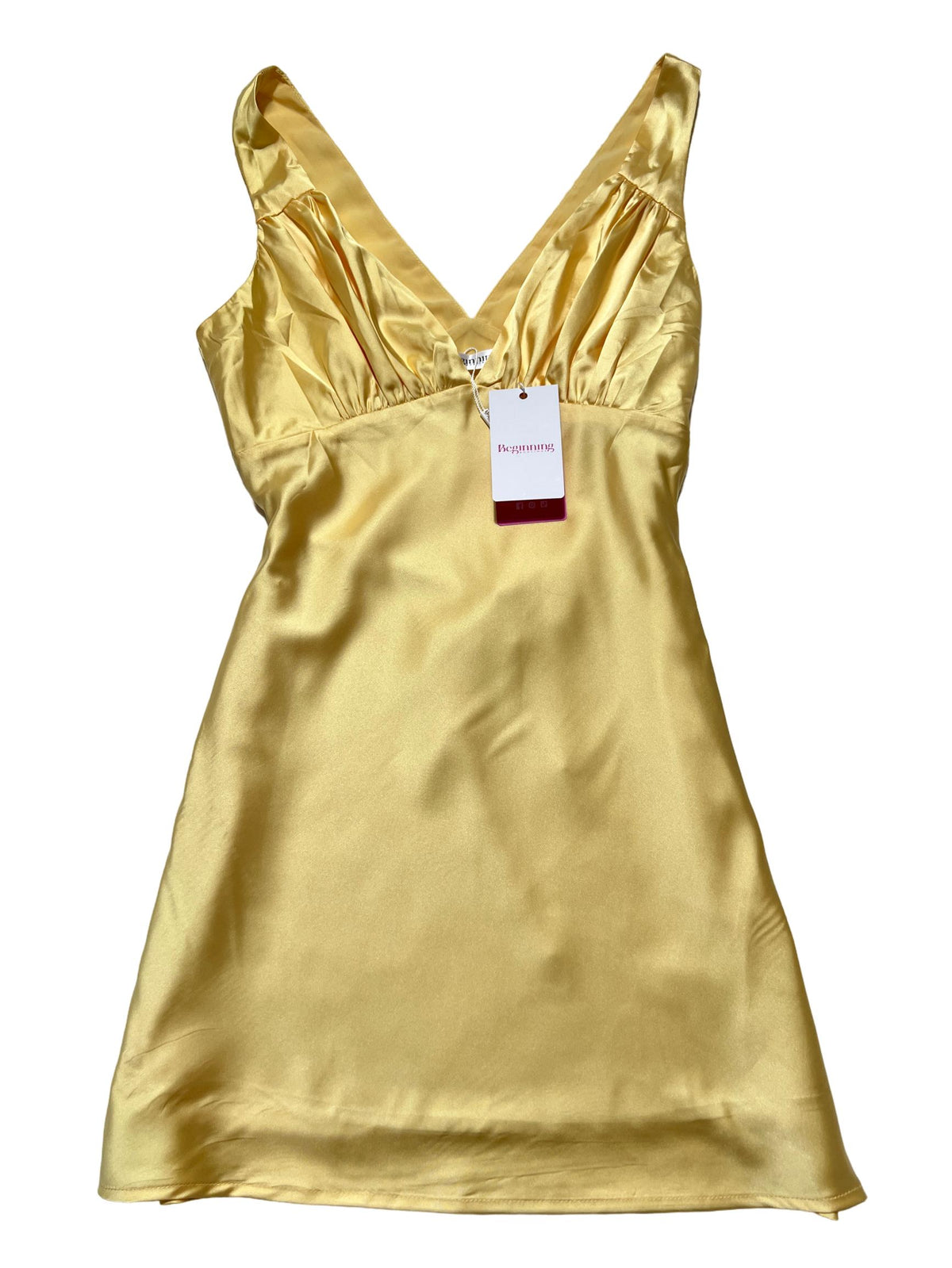 Beginning Boutique - Yellow "Daphne" Mini Dress - New With Tags