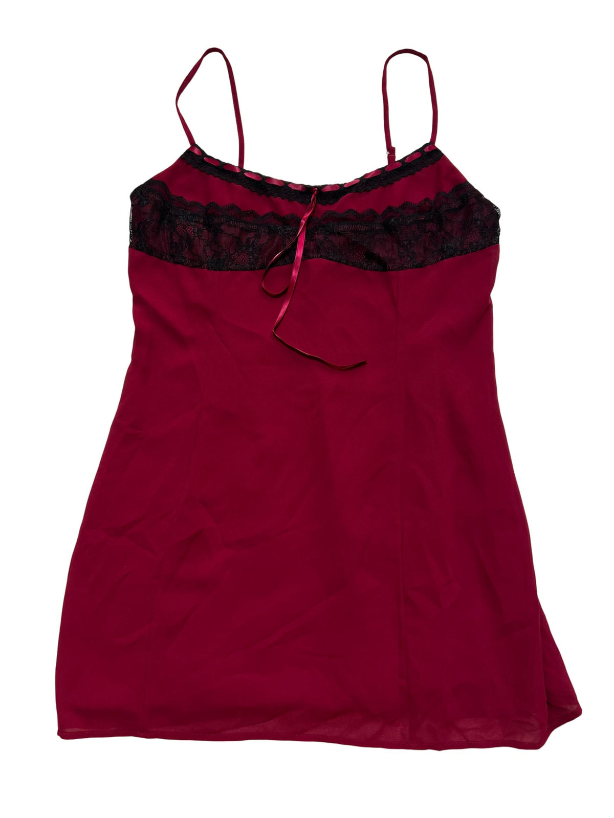 White Fox - Red Lace Detail Mini Dress