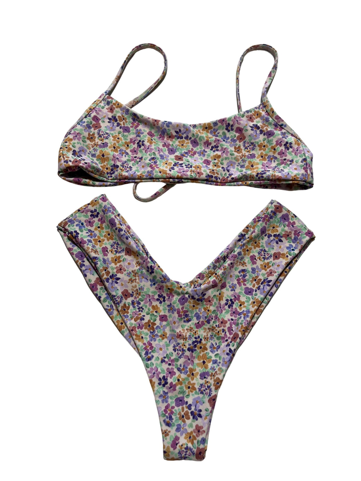 Skatie - Purple Floral Bikini Set