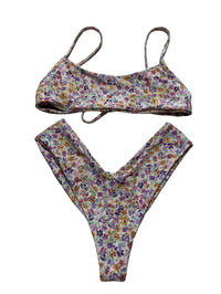 Skatie - Purple Floral Bikini Set