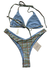 Lahea - Blue Checkered Bikini Set - NEW WITH TAGS