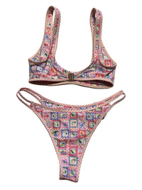 Kulani Kinis - Pink Citrus Print Bikini Set - NEW WITH TAGS