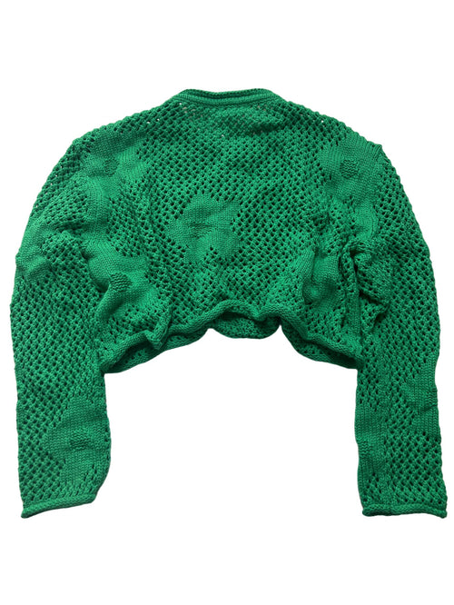 Bailey Rose - Green Crochet Sweater