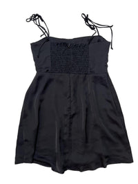 Resa - Black Satin Mini Dress