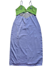 Lulus - Purple Satin Two Tonedd Maxi Dress