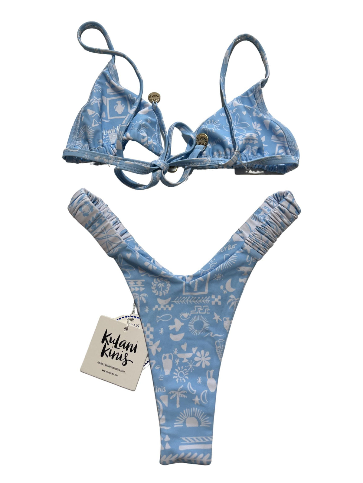 Kulani Kinis - Blue "Cloud Kisses" Bikini Set - NEW WITH TAGS