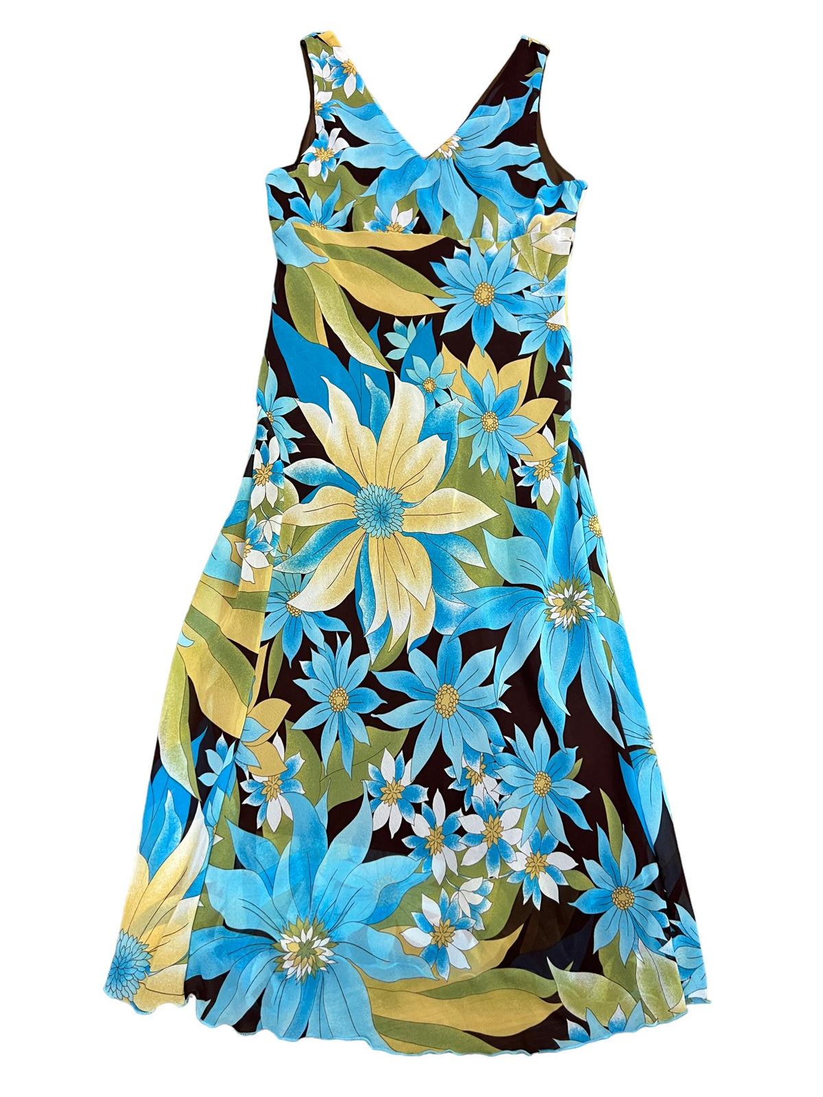 Have - Blue Floral Knee Length Dress