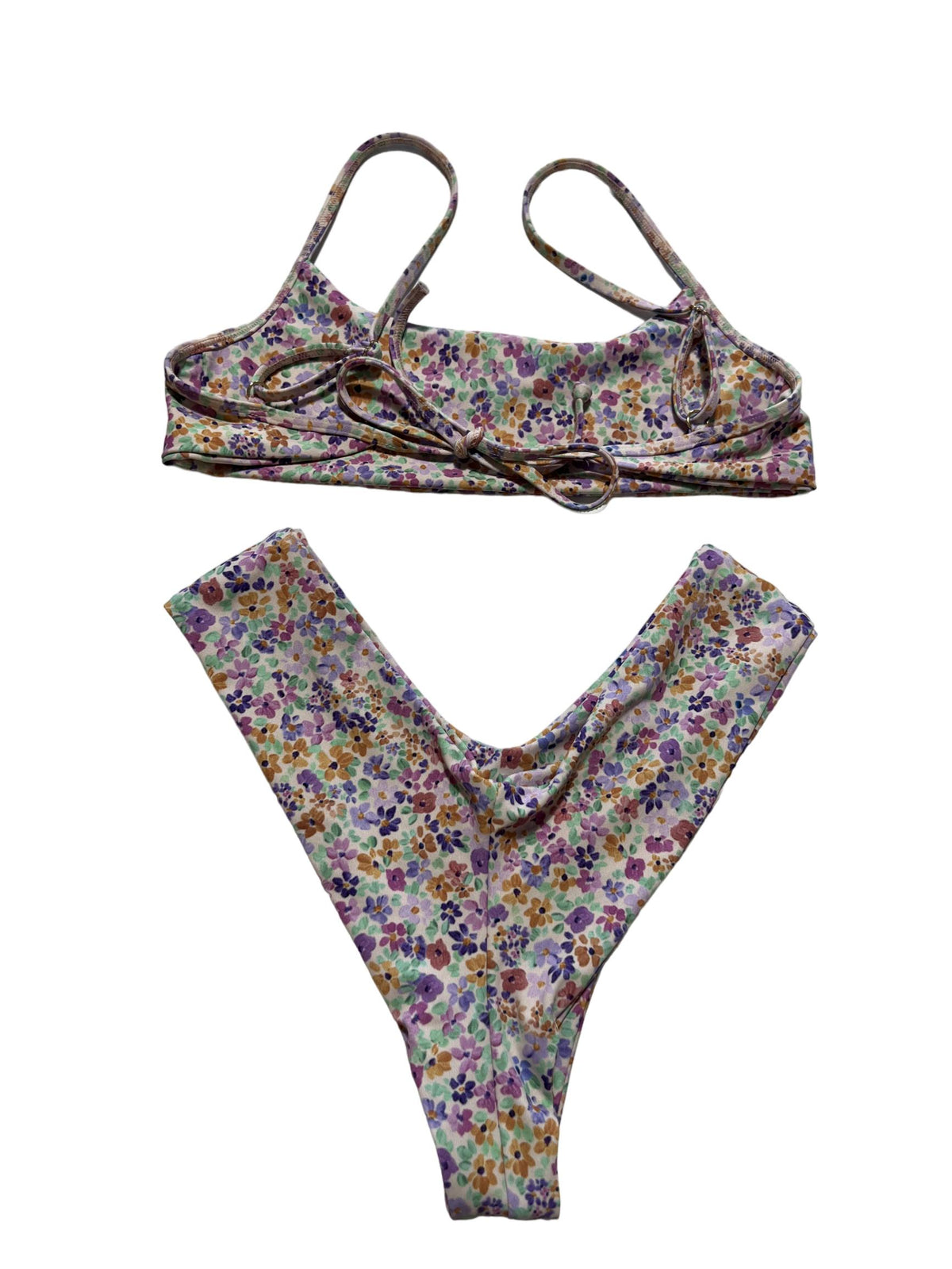 Skatie - Purple Floral Bikini Set