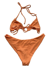 Leni Swims - Orange Paisley Bikini Set