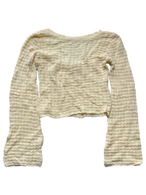 Cream Crochet Sweater