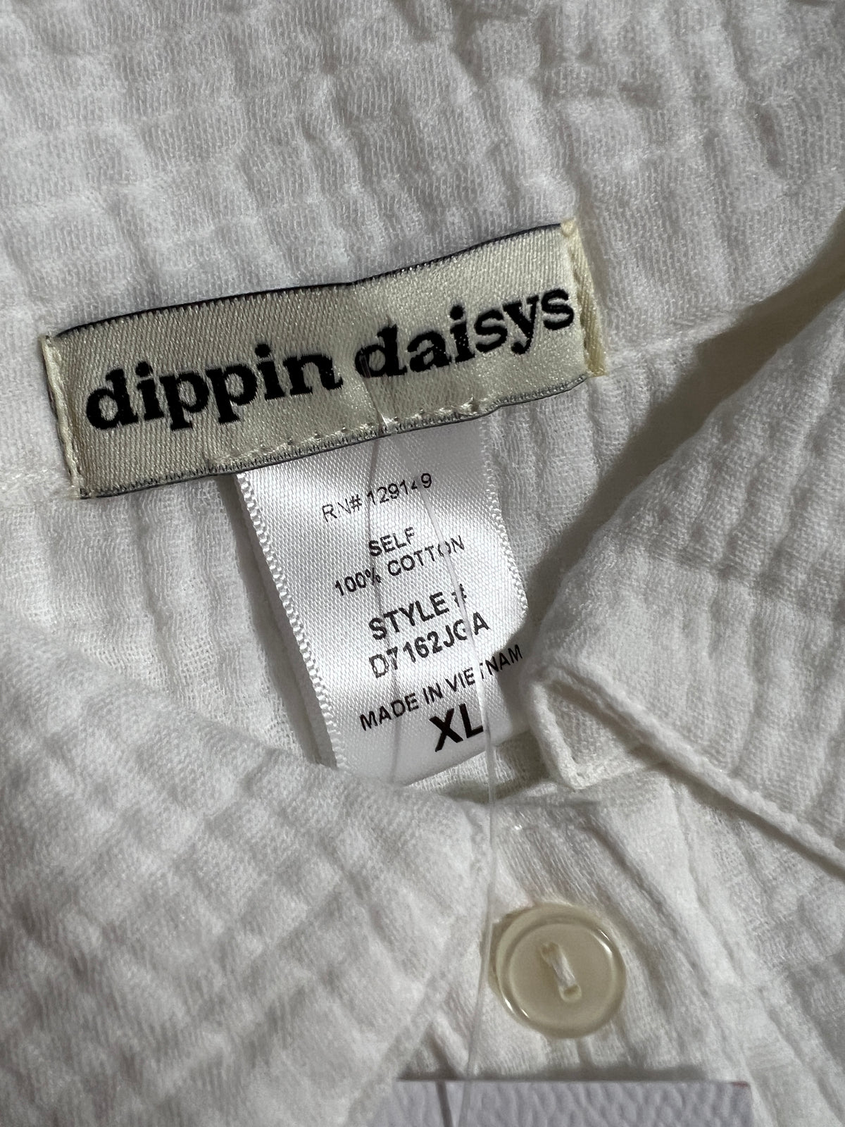 Dippin' Daisys - White "Sammy" Button Up - New With Tags