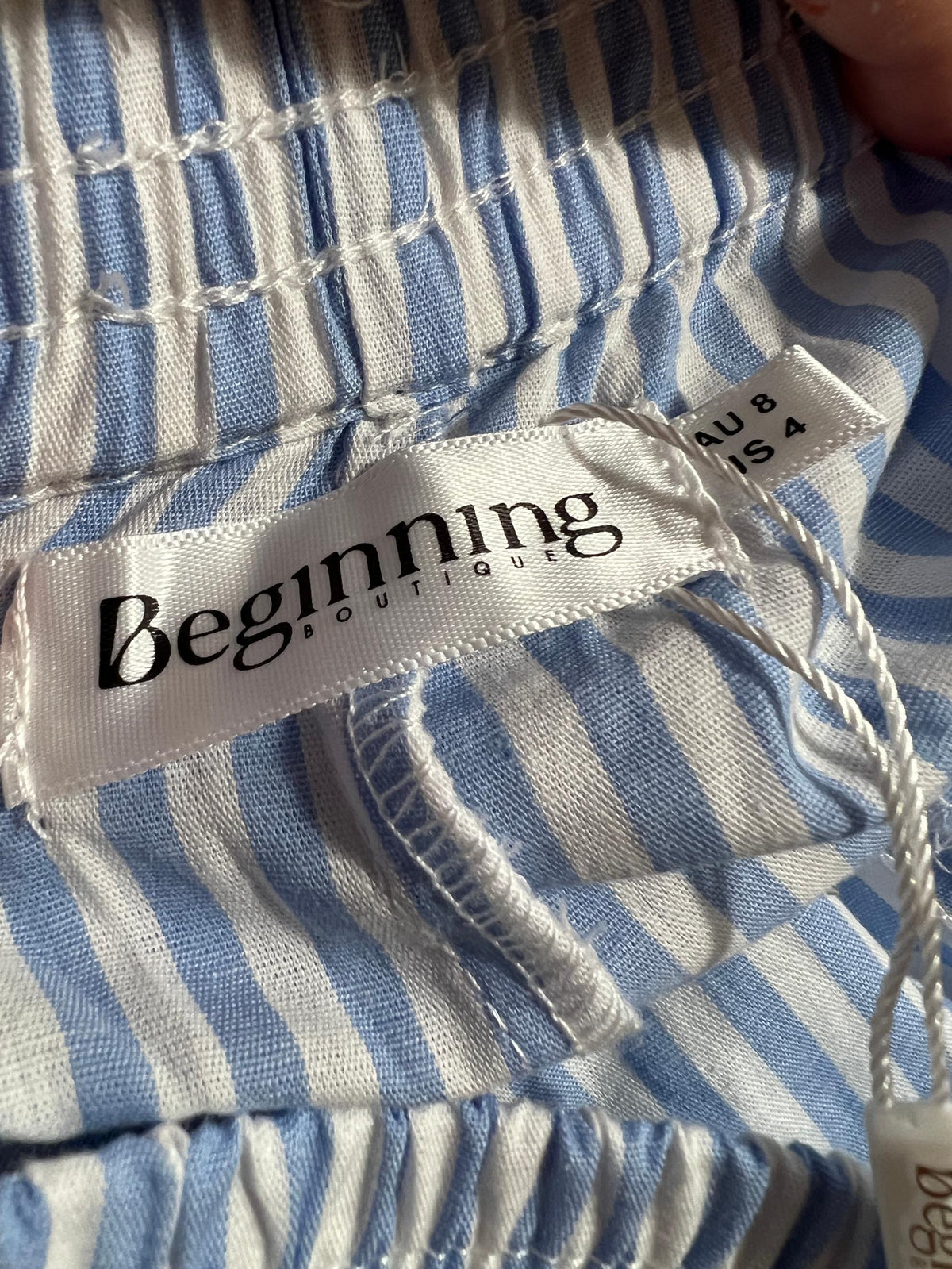 Beginning Boutique - Blue Striped Pants - New With Tags