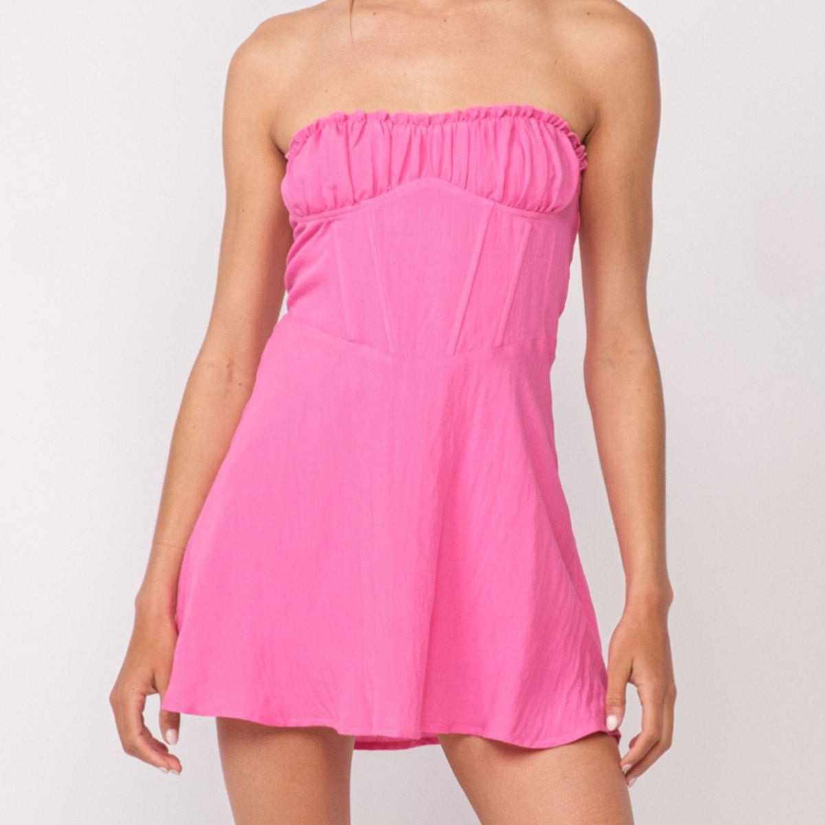 Madonna Pink Strapless Mini Dress - FINAL SALE