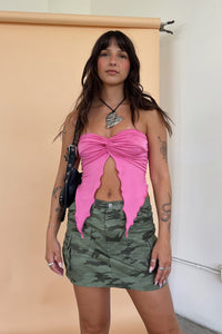 Good Vibrations Pink Fairy Cut Tube Top - FINAL SALE