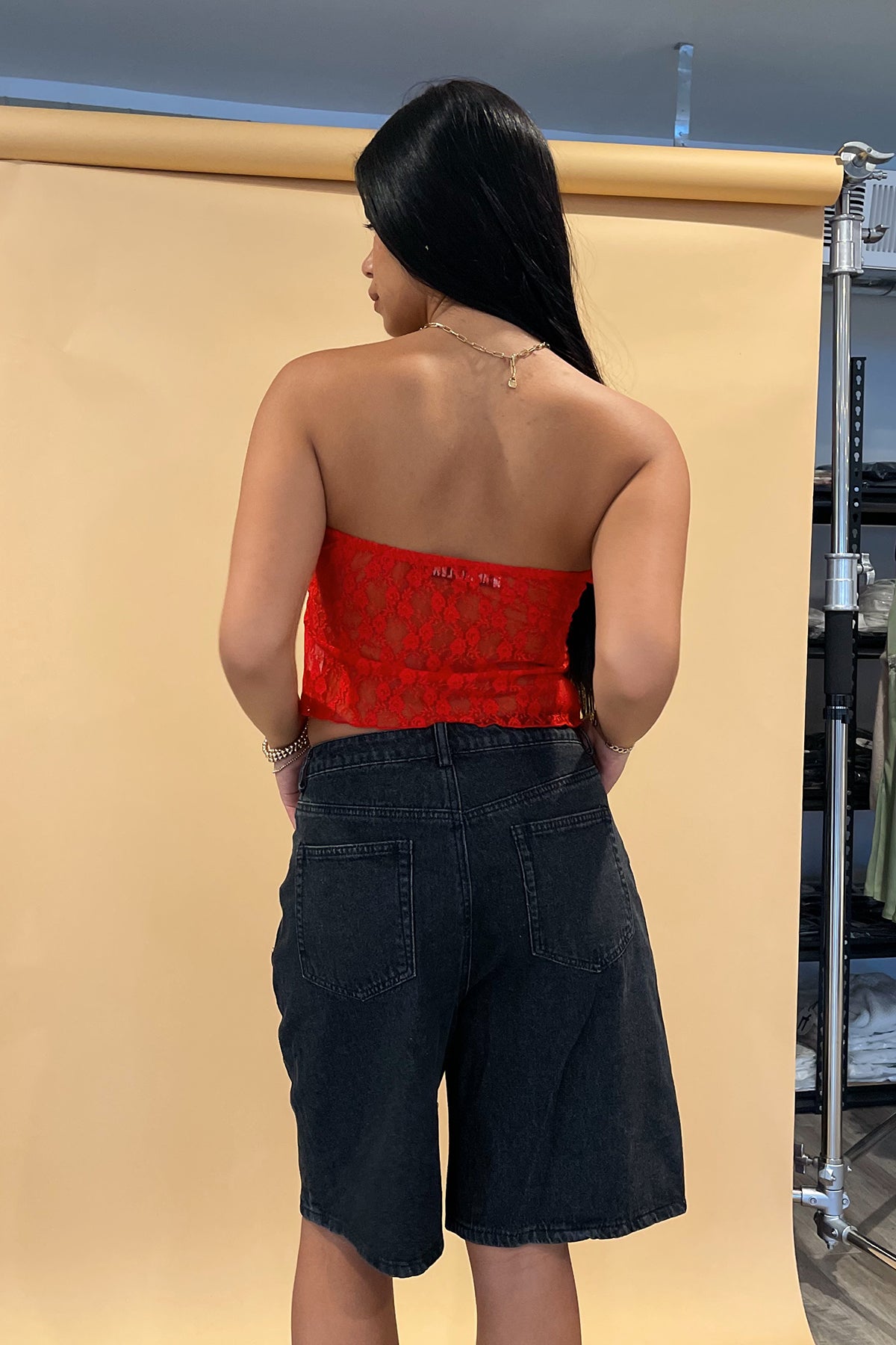 Pretty Woman Red Lace Tube Top - FINAL SALE