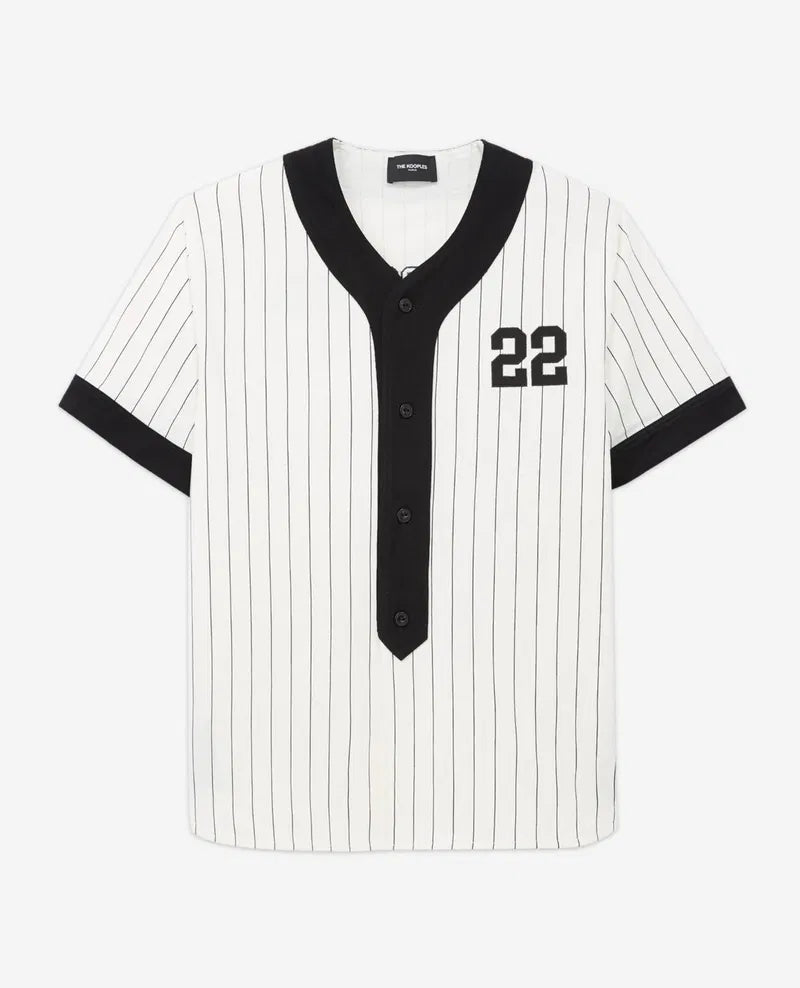 The Kooples- White Baseball Style Top - Size M (Gently Used)
