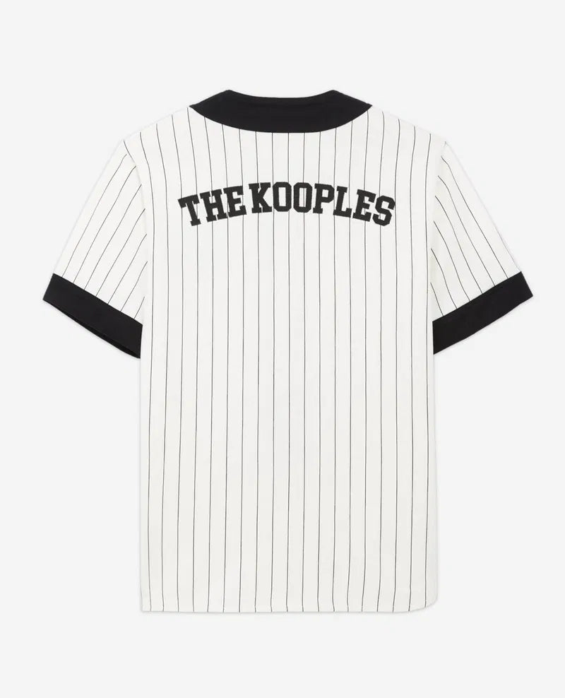 The Kooples- White Baseball Style Top - Size M (Gently Used)