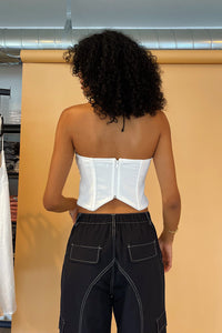 Forever Young White Mesh Corset Top - FINAL SALE