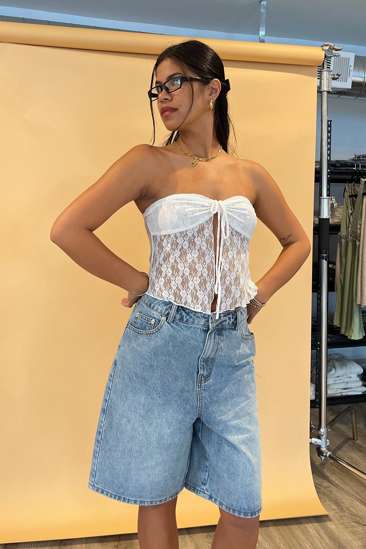 Pretty Woman White Lace Tube Top - FINAL SALE