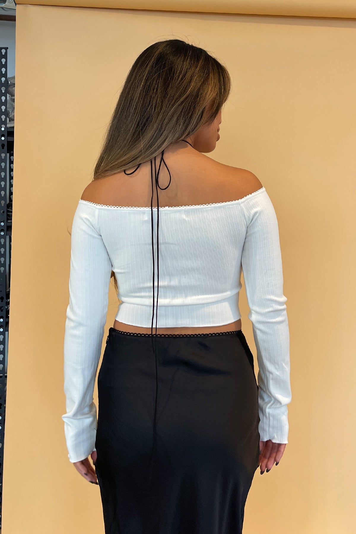 Harper White Off the Shoulder Long Sleeve Top - FINAL SALE