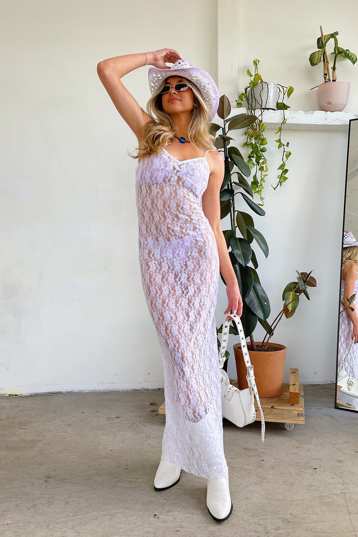 Shine Bright White Lace and Sequin Maxi Dress - FINAL SALE