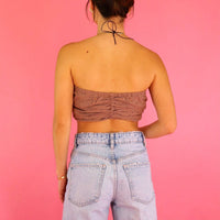 Waiting on You Brown Eyelet Top FINAL SALE