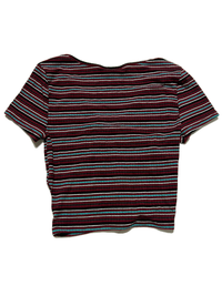 Urban Renewal - Striped Red Ruched Tee